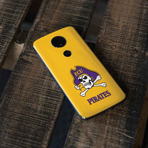 East Carolina University ECU Pirates Logo Yellow Moto E5 Plus Skin