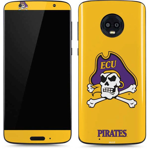 East Carolina University ECU Pirates Logo Yellow Moto G6 Skin