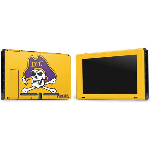 East Carolina University ECU Pirates Logo Yellow Nintendo Switch Bundle Skin