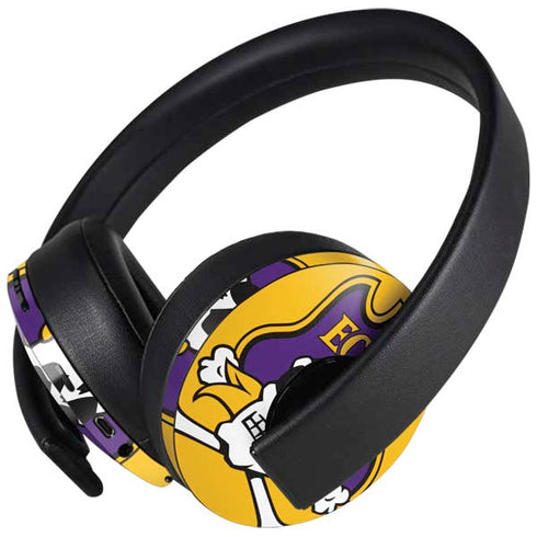 East Carolina University ECU Pirates Logo Yellow PlayStation 4 Gold Wireless Headset Skin