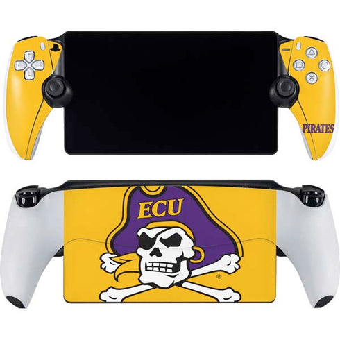 East Carolina University ECU Pirates Logo Yellow PlayStation Portal Remote Player Skin