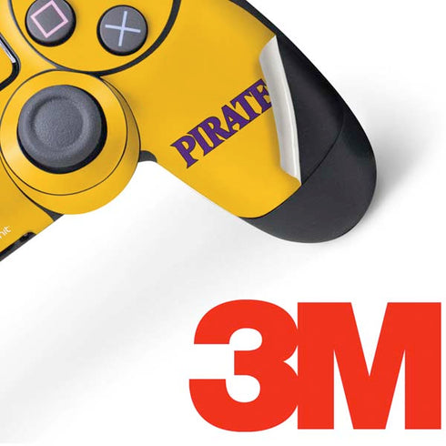 East Carolina University ECU Pirates Logo Yellow PS4 Controller Skin