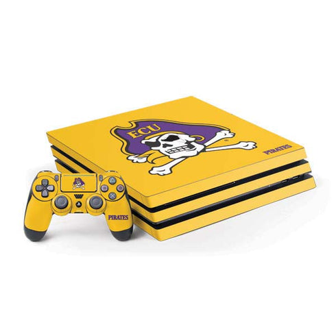 East Carolina University ECU Pirates Logo Yellow PS4 Pro Bundle Skin