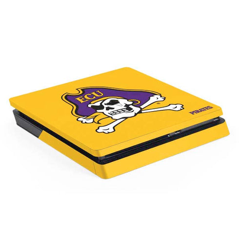 East Carolina University ECU Pirates Logo Yellow PS4 Slim Skin