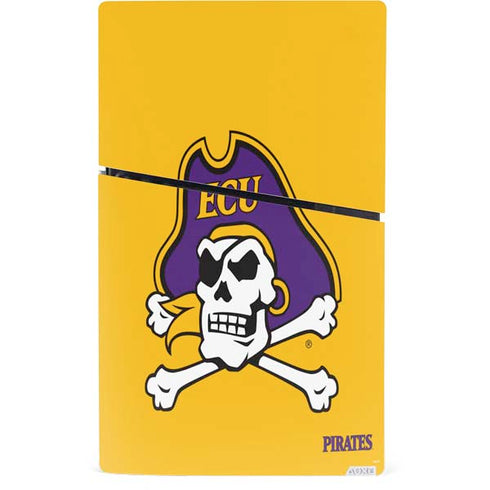 East Carolina University ECU Pirates Logo Yellow PS5 Slim Digital Edition Bundle Skin
