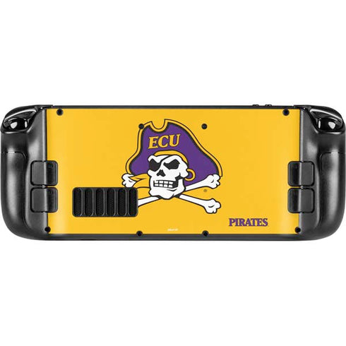 East Carolina University ECU Pirates Logo Yellow Steam Deck Handheld Gaming Computer Skin