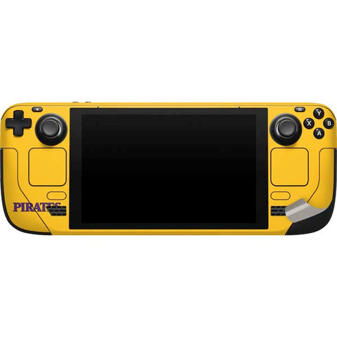East Carolina University ECU Pirates Logo Yellow Steam Deck Handheld Gaming Computer Skin