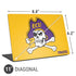 East Carolina University ECU Pirates Logo Yellow Universal Laptop 11in (8.8 x 6.2in) Skin