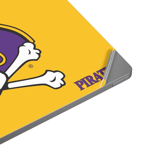 East Carolina University ECU Pirates Logo Yellow Universal Laptop 12in (9.8 x 6.8in) Skin