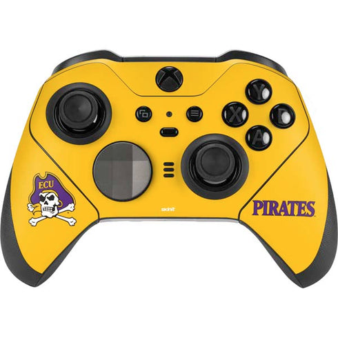 East Carolina University ECU Pirates Logo Yellow Xbox Elite Wireless Controller Series 2 Skin