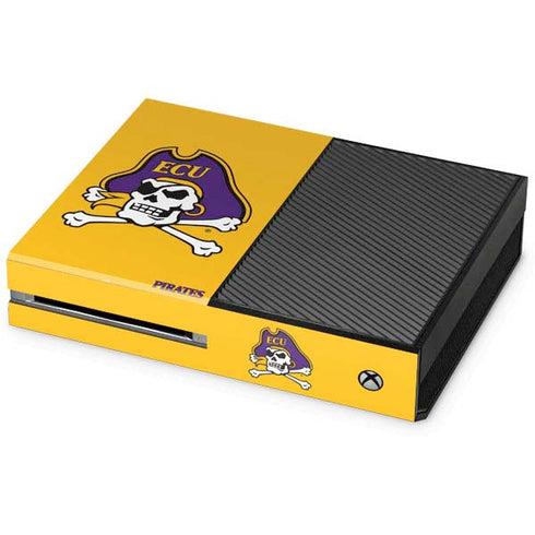 East Carolina University ECU Pirates Logo Yellow Xbox One Console Skin