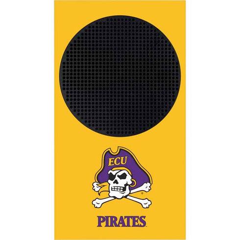 East Carolina University ECU Pirates Logo Yellow Xbox Series S Console Skin