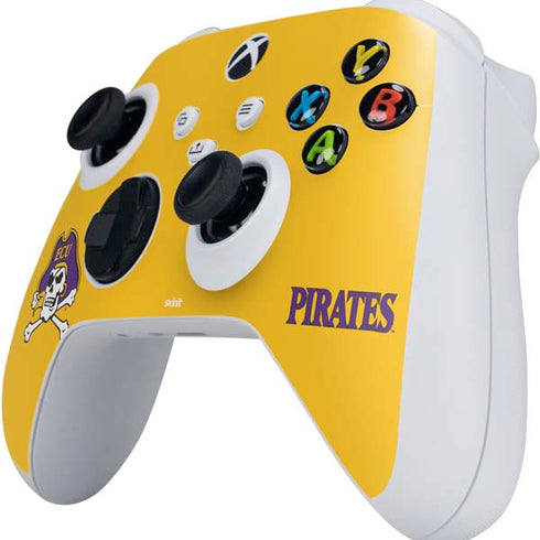 East Carolina University ECU Pirates Logo Yellow Xbox Series S Controller Skin