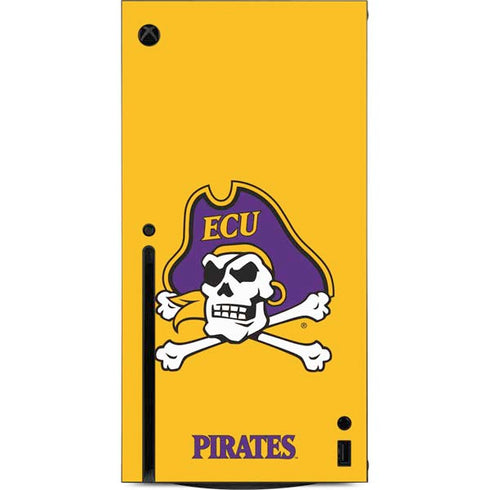 East Carolina University ECU Pirates Logo Yellow Xbox Series X Console Skin