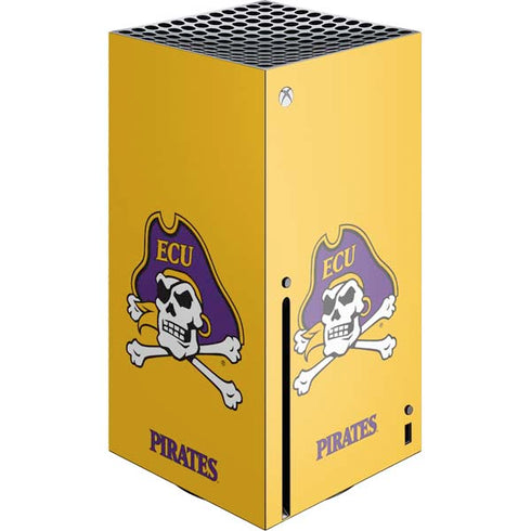 East Carolina University ECU Pirates Logo Yellow Xbox Series X Console Skin