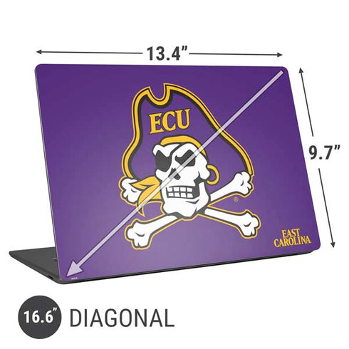 East Carolina University ECU Pirates Universal Laptop 16.6in (13.4 x 9.7in) Skin