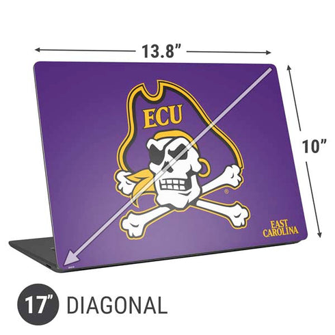 East Carolina University ECU Pirates Universal Laptop 17in (13.8 x 10in) Skin
