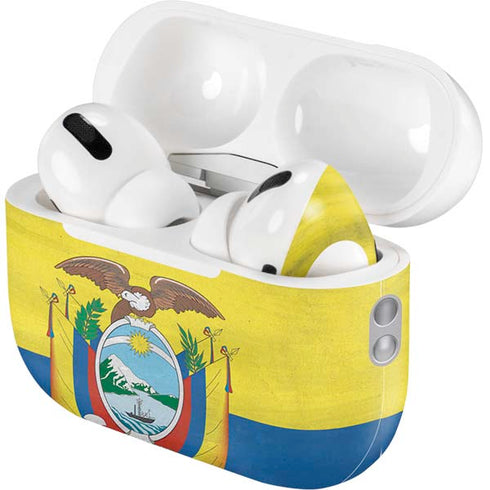 Ecuador Flag Distressed AirPods Pro 2nd Gen Skin