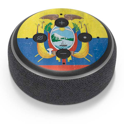 Ecuador Flag Distressed Amazon Echo Dot Skin