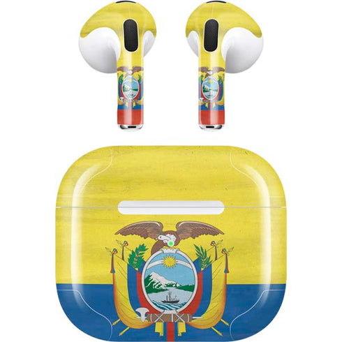 Ecuador Flag Distressed Apple AirPods (3rd Gen 2021) Skin