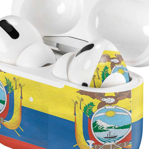 Ecuador Flag Distressed Apple AirPods Pro Skin