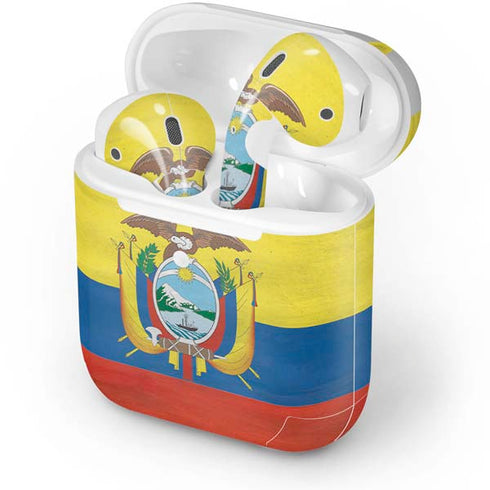 Ecuador Flag Distressed Apple AirPods Skin
