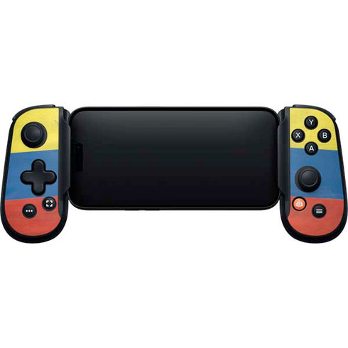 Ecuador Flag Distressed Backbone One for iPhone Game Controller Skin
