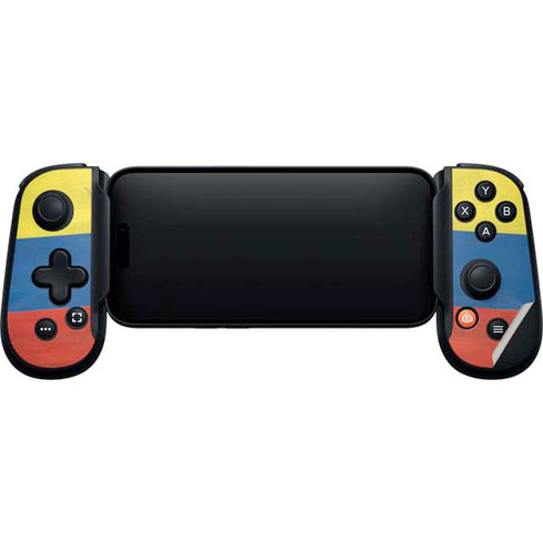 Ecuador Flag Distressed Backbone One for iPhone Game Controller Skin