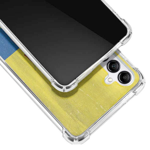 Ecuador Flag Distressed Galaxy A14 5G Clear Case