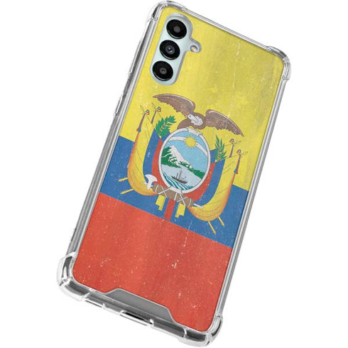Ecuador Flag Distressed Galaxy A15 5G Clear Case