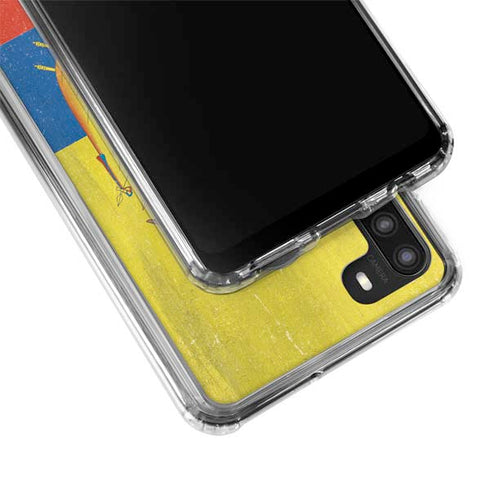 Ecuador Flag Distressed Galaxy A21 Clear Case