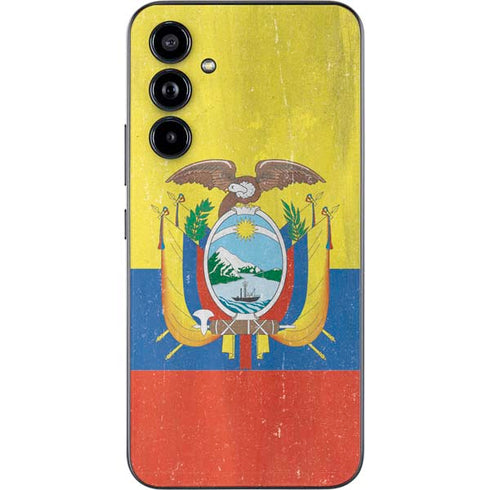 Ecuador Flag Distressed Galaxy A54 5G Skin