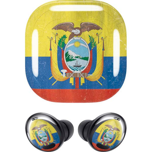 Ecuador Flag Distressed Galaxy Buds Pro Skin