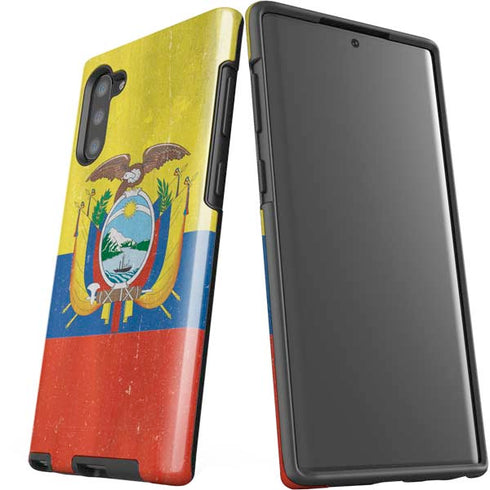 Ecuador Flag Distressed Galaxy Note 10 Pro Case