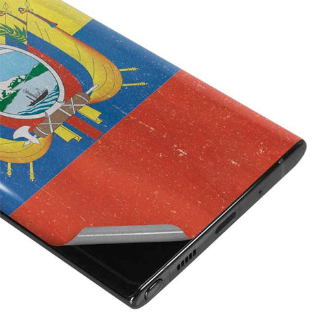 Ecuador Flag Distressed Galaxy Note 10 Skin