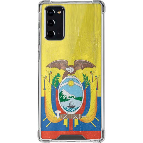 Ecuador Flag Distressed Galaxy Note20 5G Clear Case
