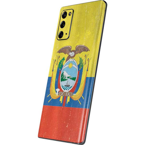 Ecuador Flag Distressed Galaxy Note20 5G Skin