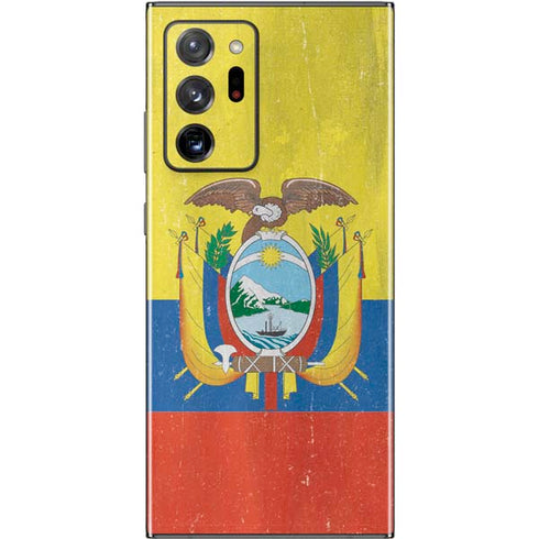 Ecuador Flag Distressed Galaxy Note20 Ultra 5G Skin