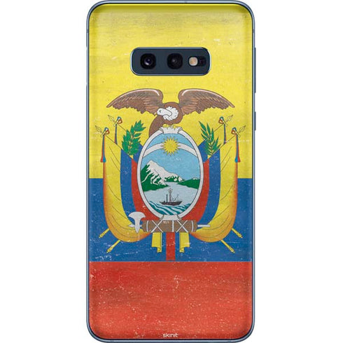 Ecuador Flag Distressed Galaxy S10e Skin
