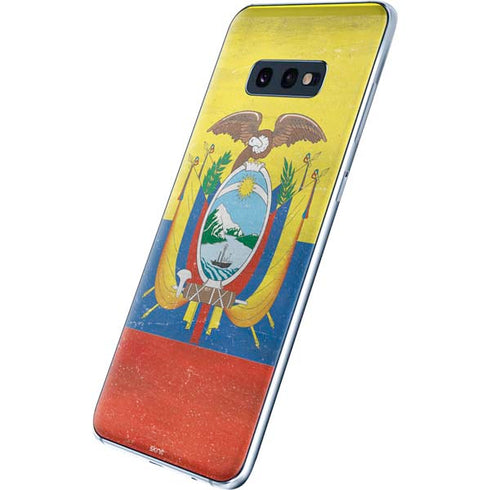 Ecuador Flag Distressed Galaxy S10e Skin