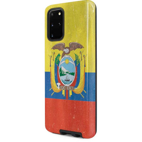 Ecuador Flag Distressed Galaxy S20 Plus Pro Case