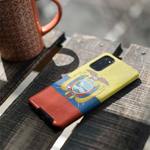 Ecuador Flag Distressed Galaxy S20 Pro Case