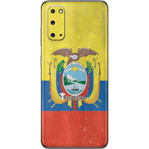 Ecuador Flag Distressed Galaxy S20 Skin