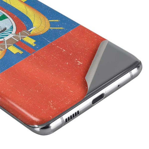 Ecuador Flag Distressed Galaxy S20 Skin