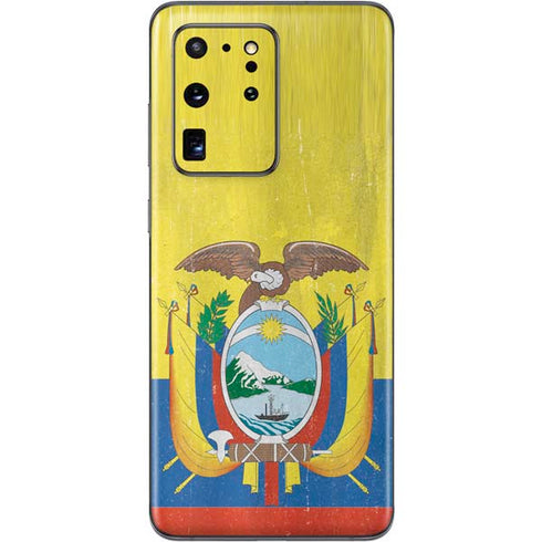 Ecuador Flag Distressed Galaxy S20 Ultra 5G Skin