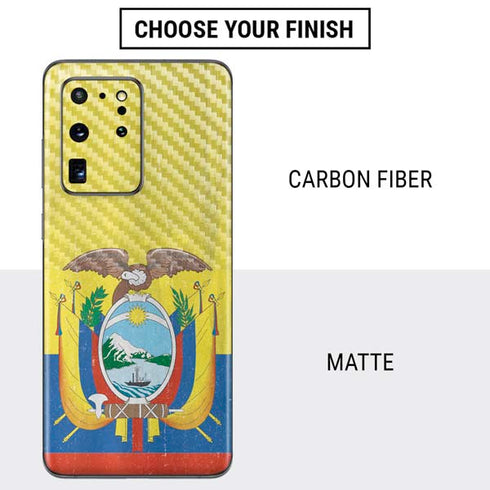 Ecuador Flag Distressed Galaxy S20 Ultra 5G Skin