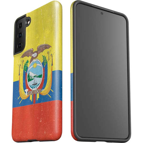 Ecuador Flag Distressed Galaxy S21 Plus 5G Pro Case
