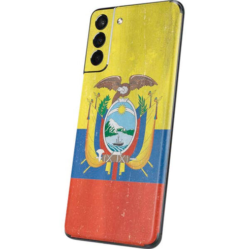 Ecuador Flag Distressed Galaxy S21 Plus 5G Skin