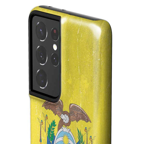 Ecuador Flag Distressed Galaxy S21 Ultra 5G Pro Case