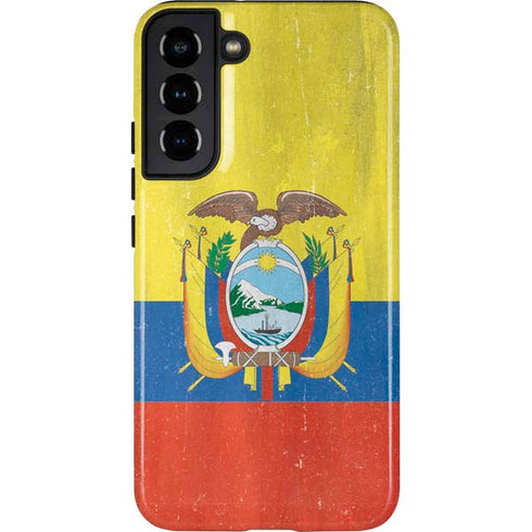 Ecuador Flag Distressed Galaxy S22 Plus Pro Case